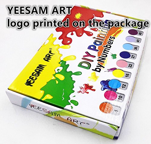 YEESAM ART DIY Paint by Number Kits, DIY Ölgemälde Malen nach Zahlen Erwachsene Kinder, Big Ben London Straße Nachtszene… – Bild 5