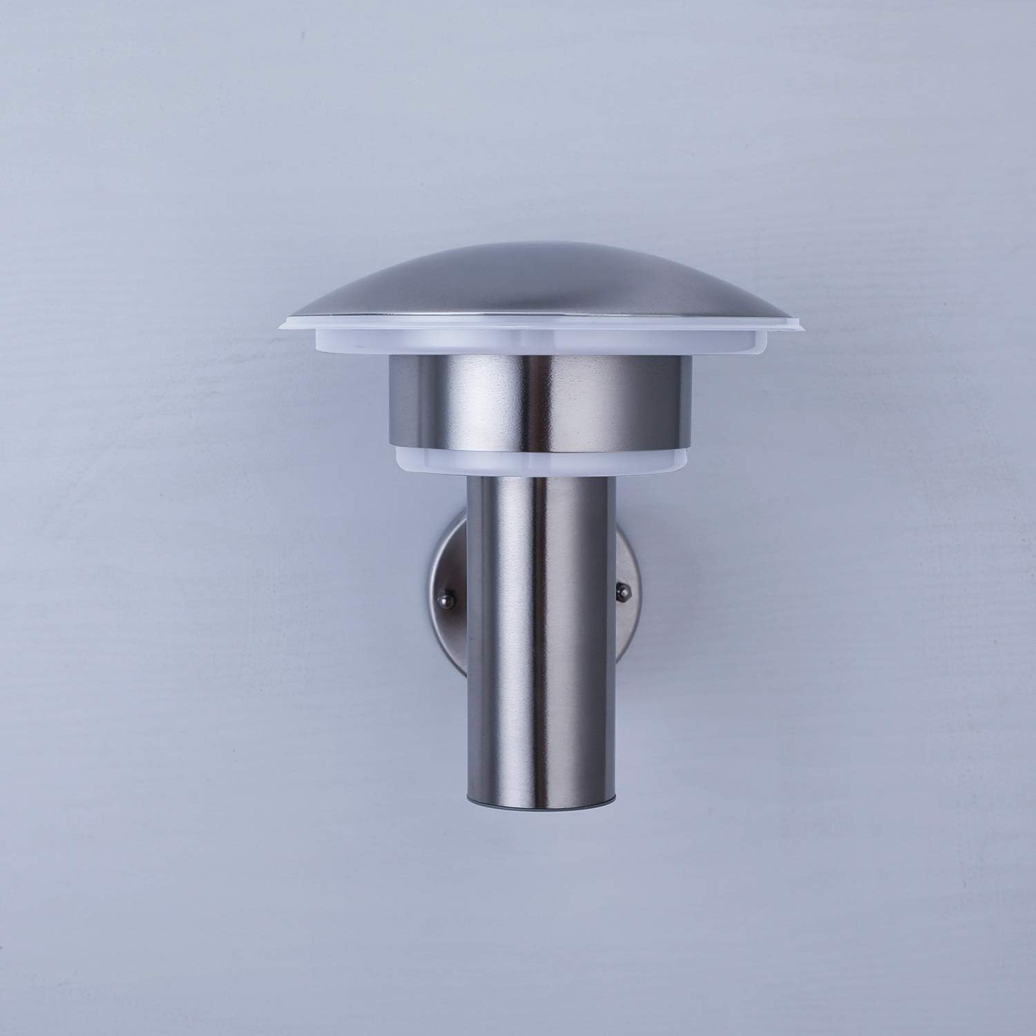 NBHANYUAN Lighting Outside Lights Mains Powered LED Outdoor Wall Light,Silver SUS304 Stainless Steel Exterior Wall Light IP44 Weatherproof 3000K Warm White for Porch 1000LM - Image 5