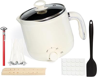 Wax Melter 1.8L Non-stick Pouring Spout UK Plug Candle Making Kit