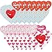 JOYIN 28 Pack Valentines Day Gifts Cards for Kids with Translucent Valentine’s Hearts Valentine Classroom Exchange Party Favor Toy