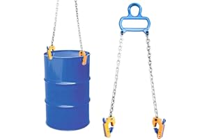 NORJIN Chain Drum Lifter 2000 lbs with G80 Lifting Chain, Durable Vertical Hoist for Plastic and Metal Drums