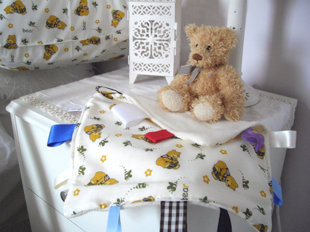 Personalised Comfort Blanket Taggie Taggy Teddy Bears Amazon Co