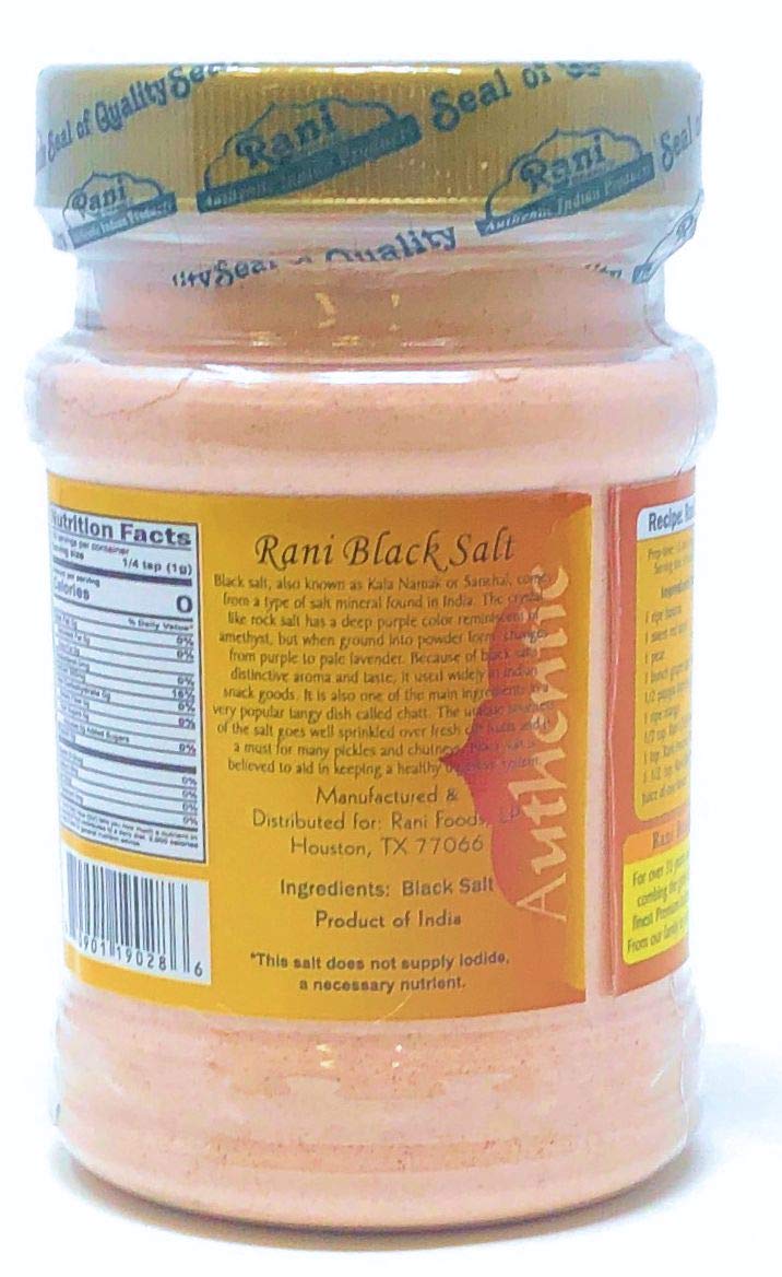 Rani Black Salt (Kala Namak) Powder, Vegan 5oz (142g) Unrefined, Pure and Natural | Gluten Free Ingredients | NON-GMO | Indian Origin : Grocery & Gourmet Food