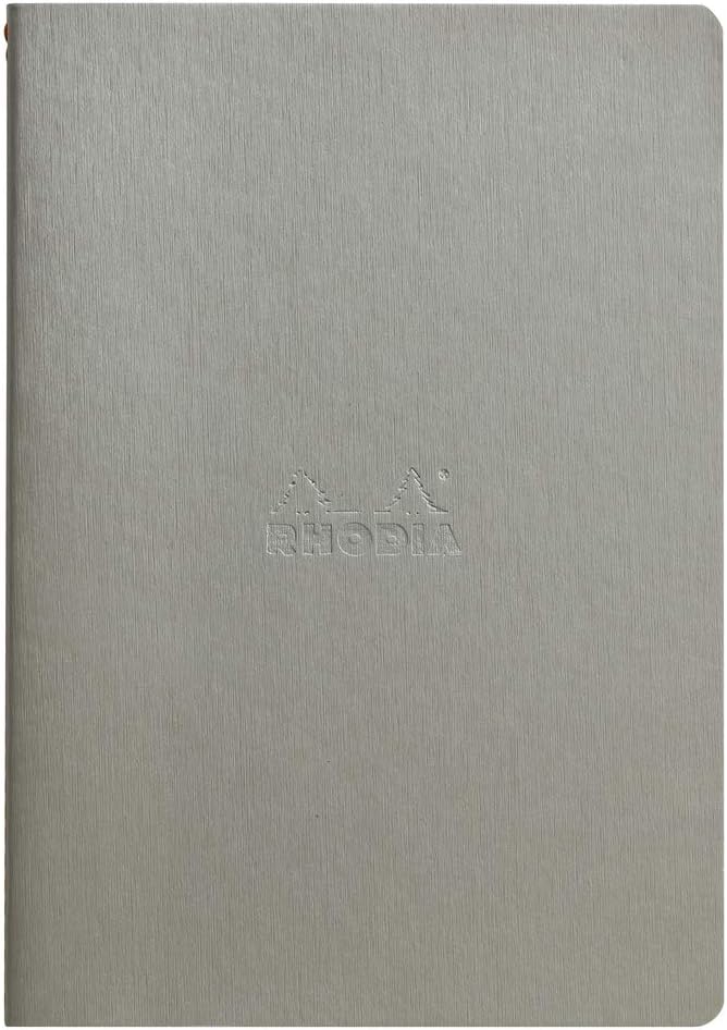 RHODIA 116451C, Soft Notebook with Silver Textile Stitching, A5, Dotted Dot, 64 pages, Ivory Clairefontaine Paper 90 g/m - Image 3