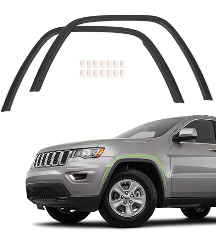Juego De 6 Molduras De Guardabarros (arcos De Rueda) Para Jeep Grand Cherokee 2011-2016 - Color Negro, Plástico