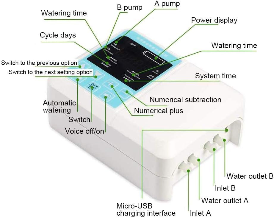 Per Automatic Irrigation Tubing Intelligent Timing Automatic Watering Potted Gardening Tools Solar Drip Water Seepage Watering Equipment: Home Improvement