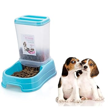 Emily Pets Automatic Drinking Water and Food Dispenser for Dog and Cat-500 ml (Aqua Blue)