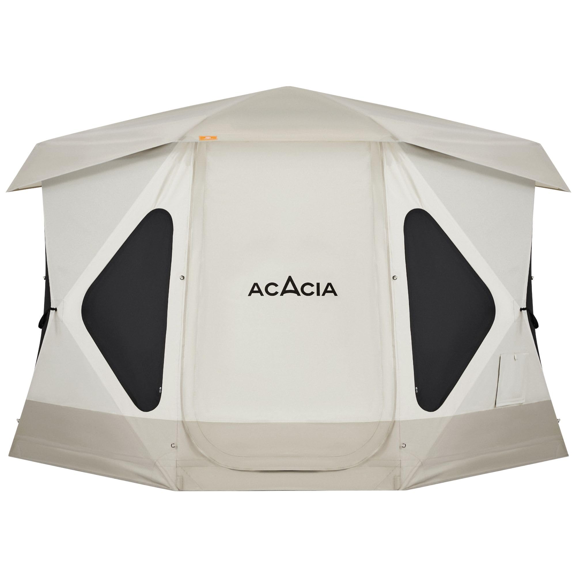 Photo 1 of ACACIA Space Camping Tent XL, 4-6 Person Large Family Tent with 6'10'' Height, 2 Doors, 8 Windows, Waterproof Pop Up Easy Setup Hub Tent with Rainfly, Footprint for Car Camping, Glamping, Black