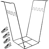 DTEPFUEN Trash Bag Holder Stand, Outdoor Garden Garbage Bag Holder Holds 30-45 Gallon Bags, Metal Leaf Bag Holder Stand with 4 Fixing Clips and 2 Garbage Bags, For Outdoor Yard Camping Garden Lawn