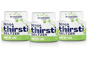 Ninja Thirsti Flavored Water Drops, SELTZER Lime, Crisp and Refreshing Sparkling Water, Zero Calories, Zero Sugar, Zero Sweeteners, Makes 20, 12oz drinks, 3 Pack, WCFLIMAM