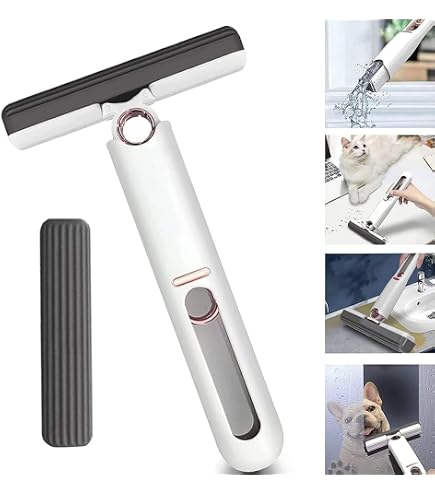 Lot De 2 Mini-balais à Franges Avec 4 Têtes De Rechange - Pliable, Essorage Automatique - Pour Petites Surfaces