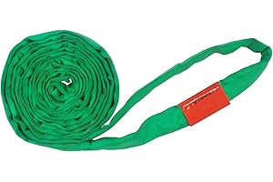 MFREXPRESS 16' Green Endless Polyester Round Lift Sling – 6,000 LB Vertical Capacity | Heavy-Duty Lifting Sling