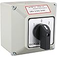 Baomain 30A-32A Universal Rotary Changeover Switch SZW26-32/D202.2D 3 Switch Positions (1-0-2) Two rotors Box Version