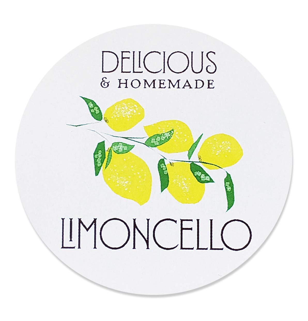 Limoncello Labels "Delicious & Homemade" - 2" Round - 12 / Package