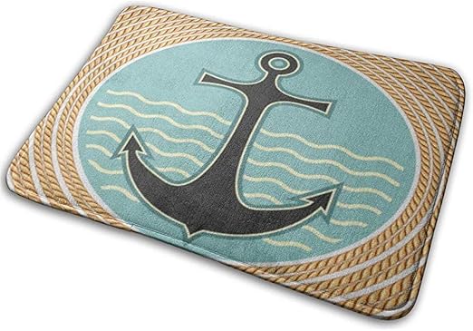 Liumt Alfombrillas Antideslizantes Símbolo de Anclaje náutico Redondo