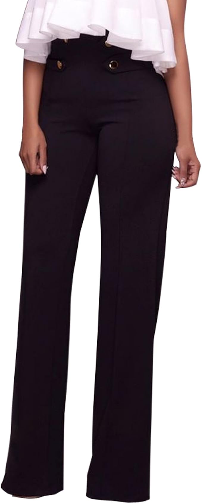 solid flare pants