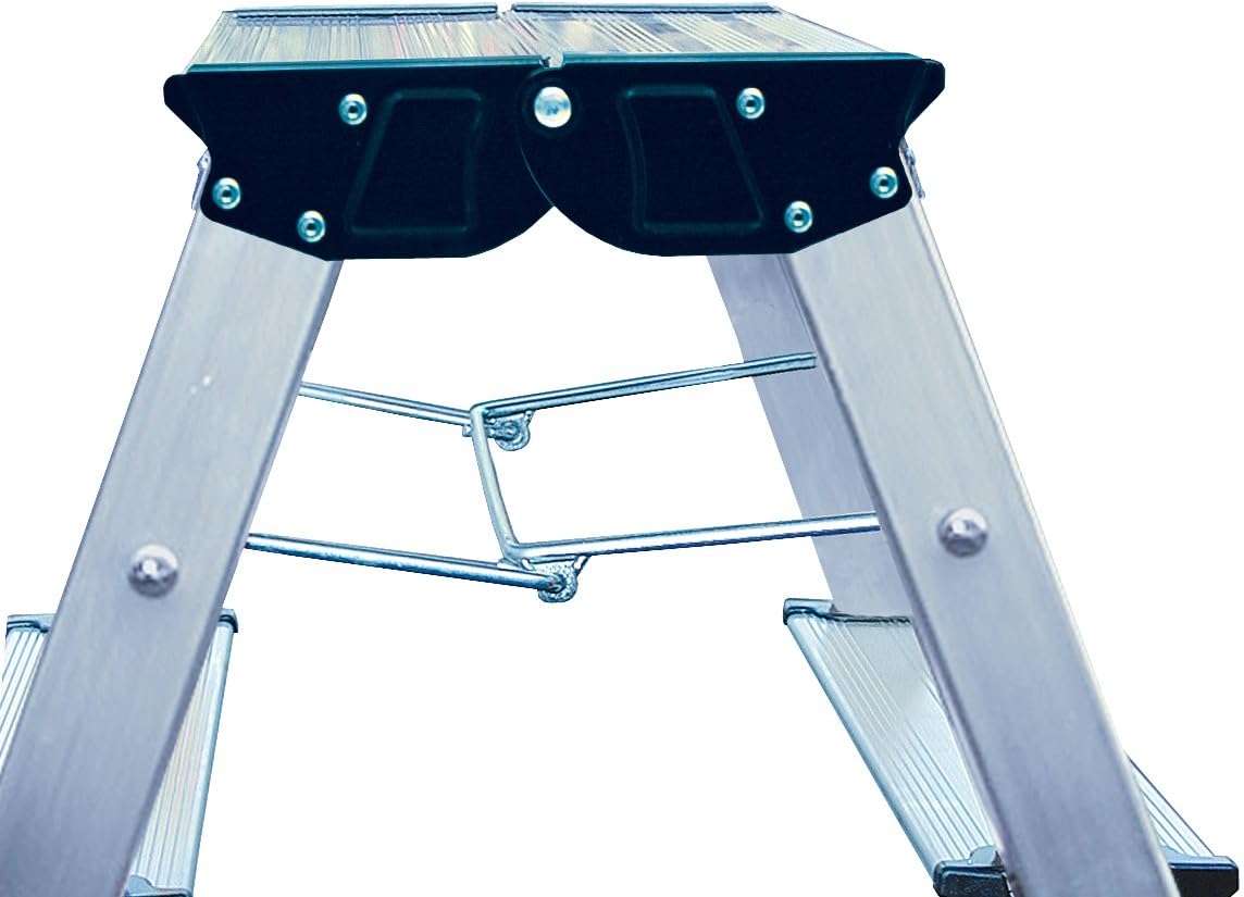 Krause 130068 Folding Steps 2 x 3 Steps Aluminium with Roll-Stop, Silver, 2 x 3 Stufen - Image 5