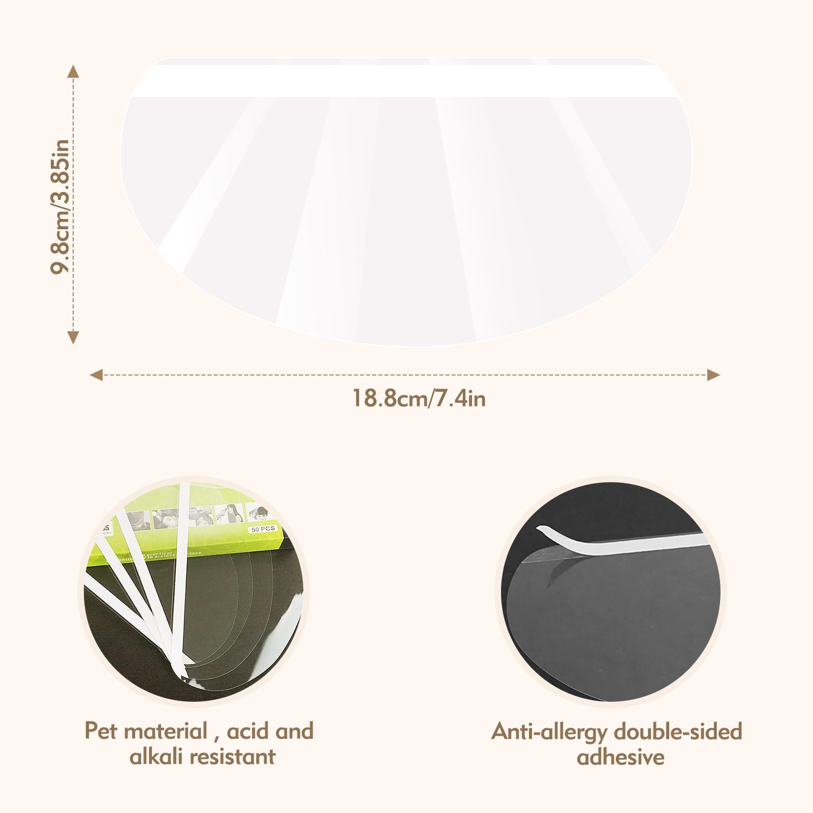100 Pcs Clear Face Shield - Eye Shield After Cataract Surgery, Disposable Transparent Shower Face Eye Protector Shields Visors
