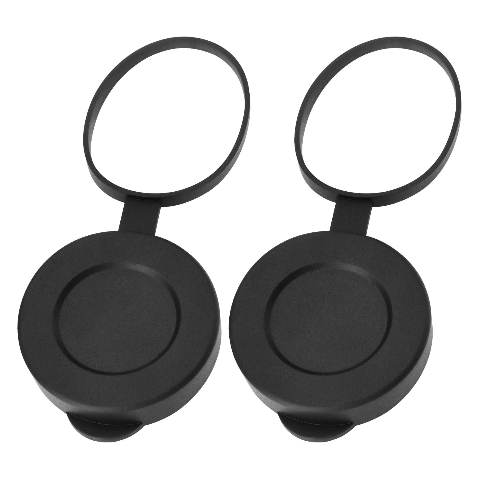 LT Easiyl 2pcs Rubber Objective Lens Caps Objective Lens Protective Cover Compatible with 8x42 10x42 12x42 Binoculars Monoculars, Black