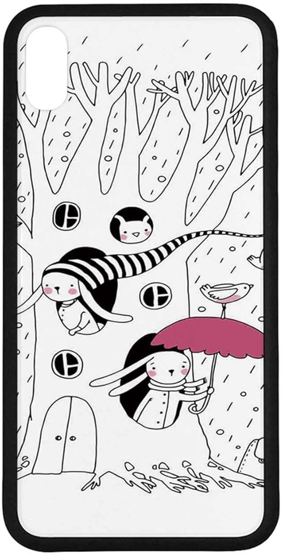 Amazon Com Magical Rubber Phone Case Minimalist Habitat Drawing
