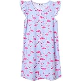 Jxstar Nighggowns for Girls Pajamas Princess Sleepwear Flutter Sleeve Dresses
