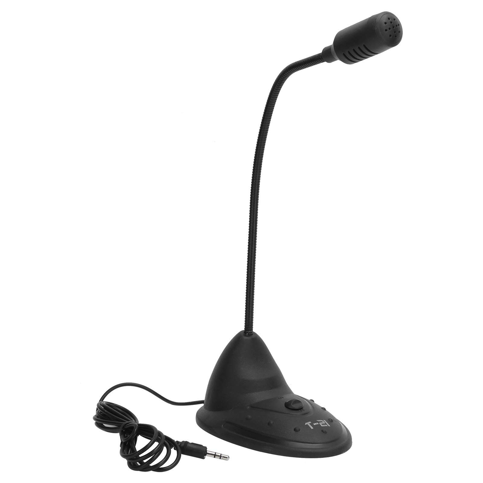 Zunate Flexible Gooseneck Desktop Capacitive Microphone, Plug and Play Sound Amplifier,360° Adjustable,One-Key Quick Call,Mute,for notebook,desktop computers,for Gaming,Recording,Streaming