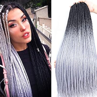 6 Packs Lot 24 Strands Pack Box Braids Hairstyle Crochet Hair
