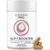 Lunakai PRO USA Made GLP-1 Supplement - Natural GLP 1 Booster with Probiotics & Resveratrol – Supports Weight Management, Cravings & Metabolism, 60ct