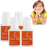 LOPHE 4pcs Glitter Adhesive Skin Glue Strong Hold Quick Dry Water Based view 1