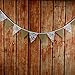 INFEI Flower White Lace & Burlap Fabric Flags Bunting Banner Garlands for Wedding, Birthday Party, Outdoor & Home Decoration