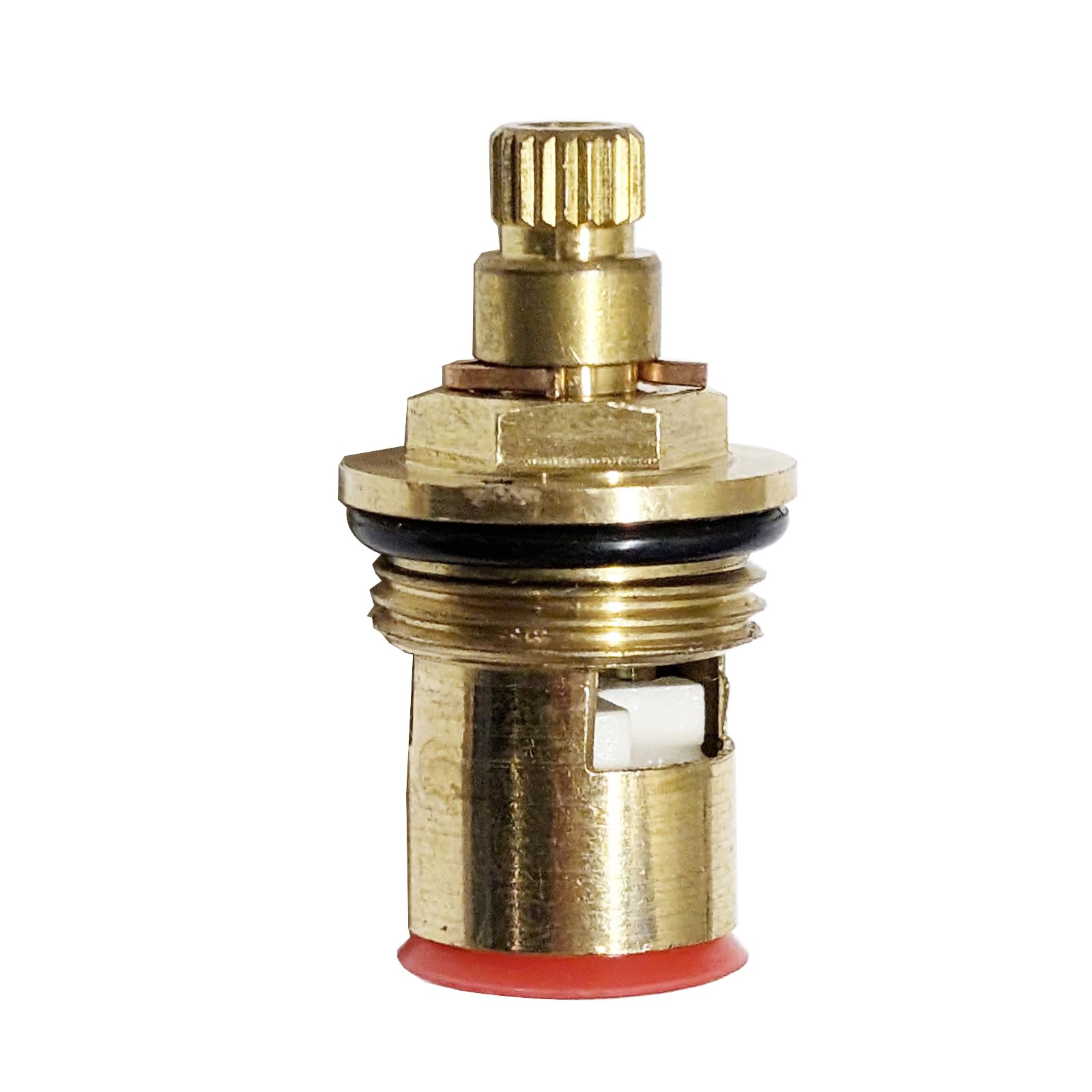Tap Cartridge 20 Gears Ceramic Disc Cartridge Valve Brass Replacement Tap Valves for for Bathroom Kitchen Mixer Tap (A-Type Single Thread)