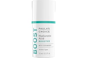Paula's Choice BOOST Hyaluronic Acid Booster Face Serum with Ceramides, Plumps Fine Lines and Wrinkles, Hydrating Hyaluronic Acid Gel for Dry Skin, Fragrance-Free, 0.5 Fl Oz