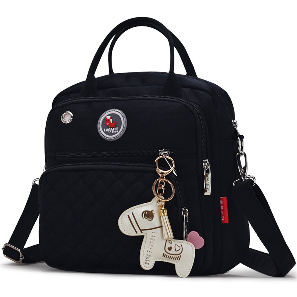 Photo 1 of Small Waterproof Diaper Bag Tote Messenger Backpack-Black