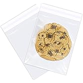 WEPOLY - 4" x 6" (100 Count) Clear Small Cellophane Bags - Self Sealing Cello Plastic Poly Bags- for Photo, Jewely, Bakey, Treats, Candies