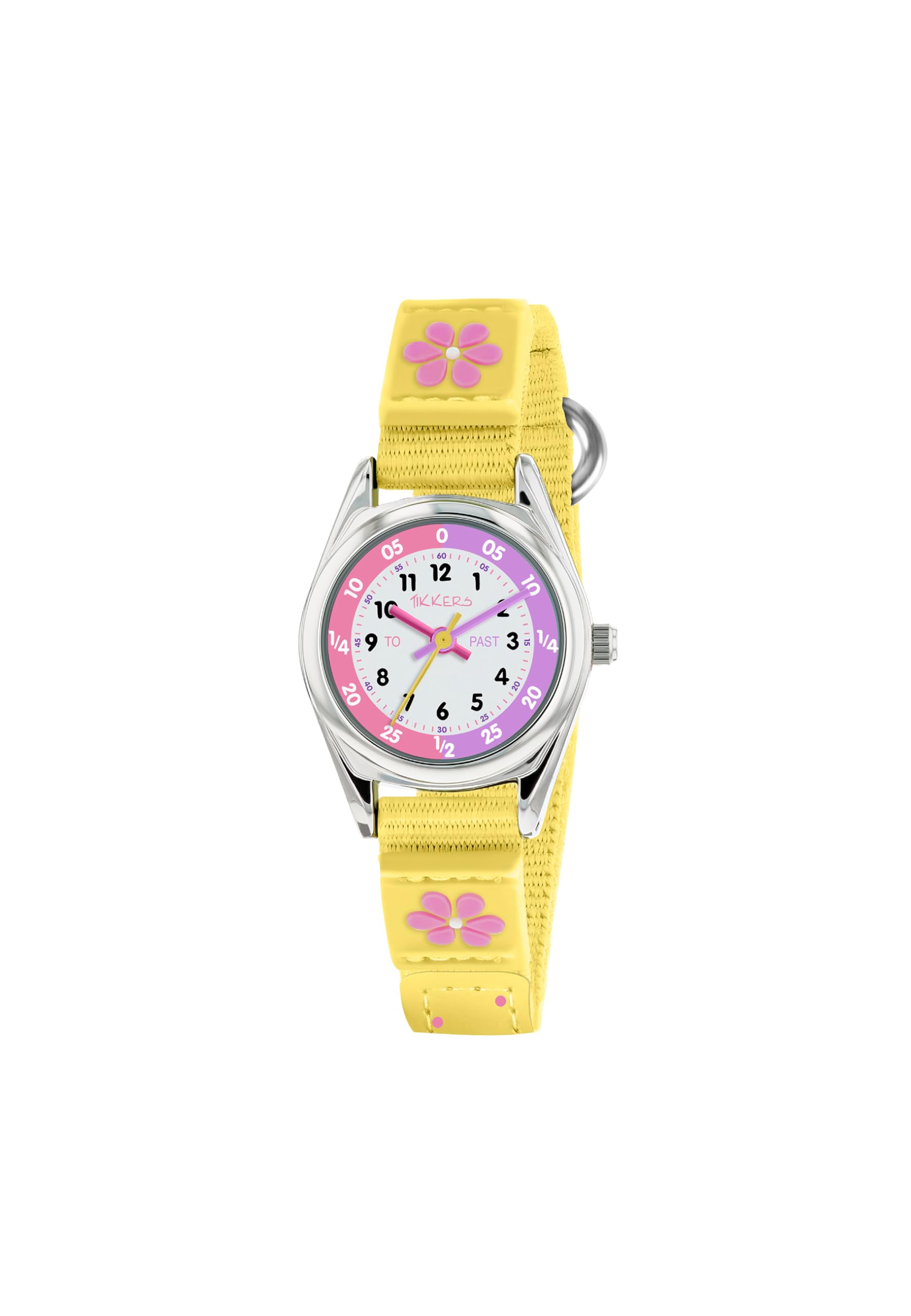 Tikkers Girls Quartz Watch, Analogue Classic Display and Textile Strap TK0155