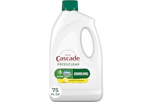 Cascade Free & Clear Dishwasher Detergent Liquid Gel, Dish Detergent, Dishwasher Soap, Lemon, 75oz