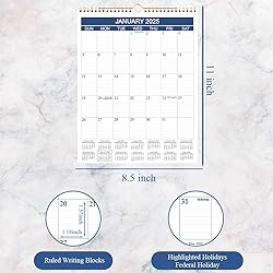 Calendar 2025-2026 - Wall Calendar Runs from Jan
