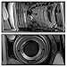 For GMC Yukon Denali SUV Smoked Smoke Dual Halo LED Projector Headlights Front Lamps Replacement Pair
