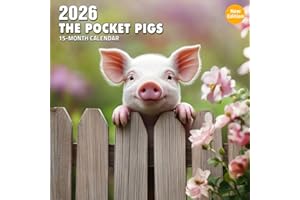 The Pocket Pigs 2026 Calendar: Miniature pig portraits full of charm and cheer