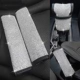 Uphily Bling Bling Seat Belt Pads for Car, Crystal