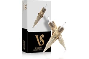 EZTAT2 EZ Tattoo Cartridge Needles - 20Pcs #12 (9RL) Standard Round Liner Disposable Tattoo Needles Cartridges for Rotary Tattoo Machine Pen Gun - V SELECT