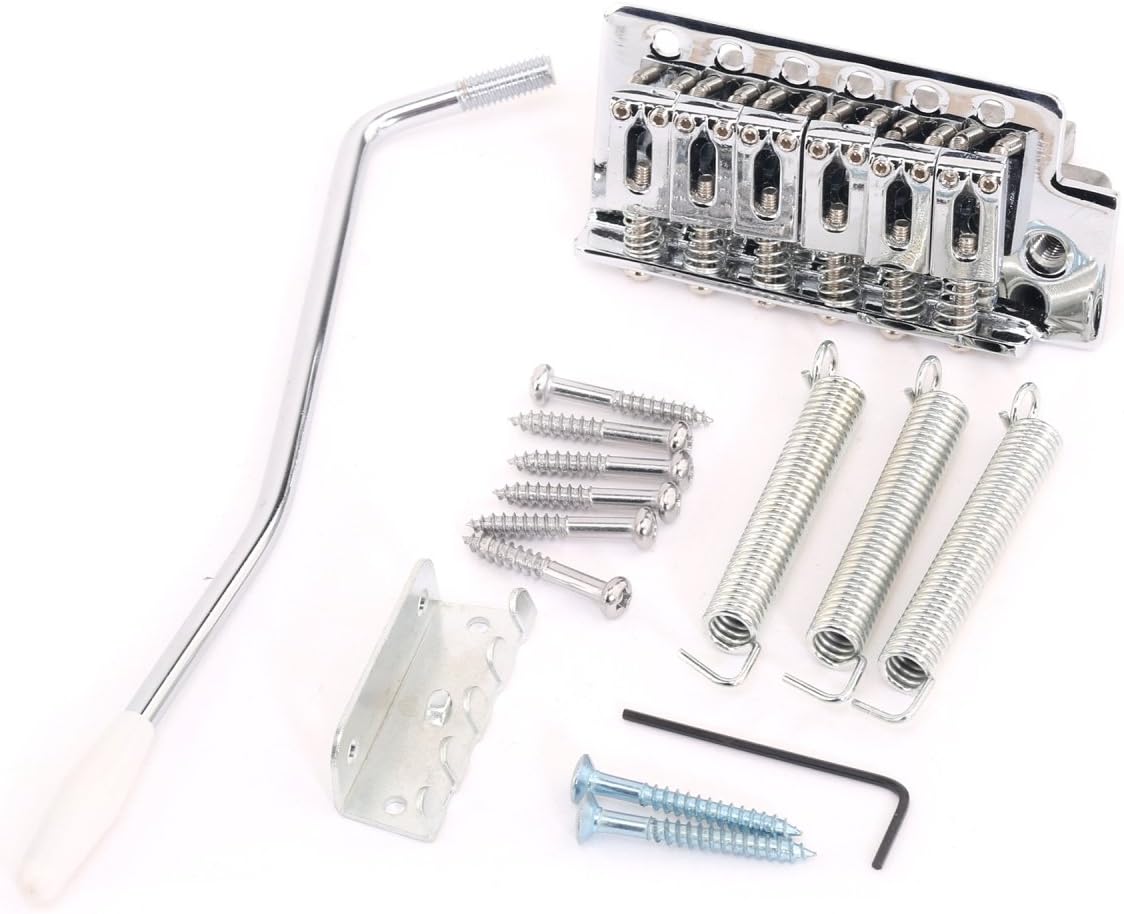 Musiclily 52.5mm Tremolo Bridge for Strat Electric Guitar Replacement,Chrome