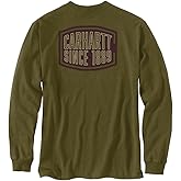 Carhartt Men's 107038 Loose Fit Heavyweight Long-Sleeve Pocket 1889 Graphic T-Shirt XX-Large Dark Bronzed Green Heather