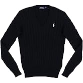 Polo Ralph Lauren Womens Cable Knit V-Neck Sweater