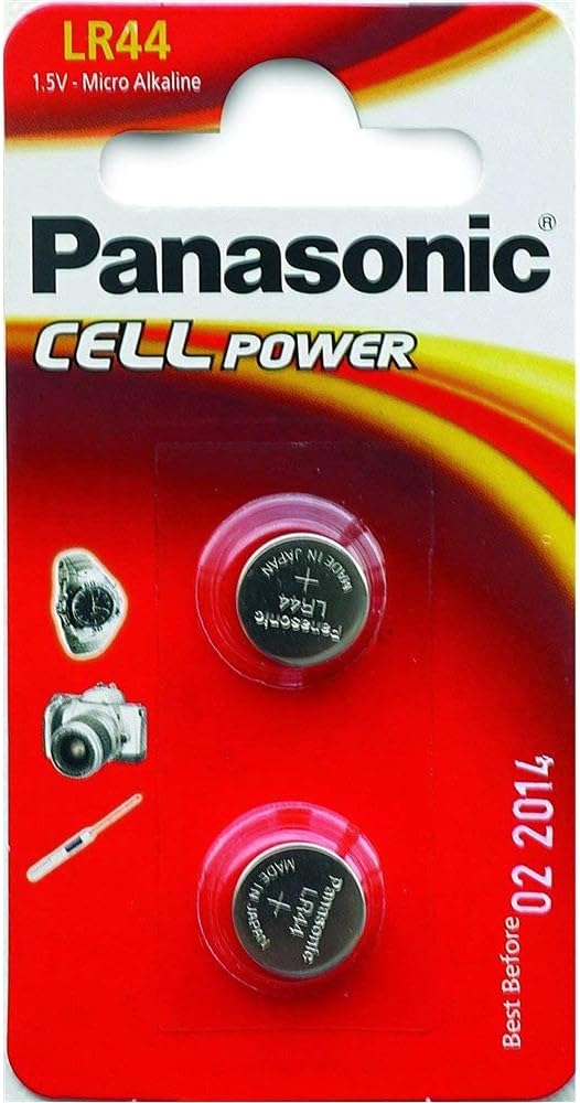 Panasonic LR44 Battery 1.5 V, 6 Pieces, for Clocks and Pocket calculators, 6 pcs