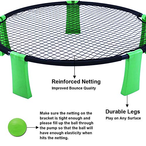 YourPartner Volleyball Spike Outdoor Game for Beach, Lawn, Green - Thumbnail 3