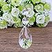 Pendants-Clear Teardrop Chandelier Crystal Pendants Glass Pendants Beads for Christmas Wedding Party Tree Garlands Decoration, DIY Jewelry Making,and Other DIY Craft Projects Pack of 20 (38mm, Clear)