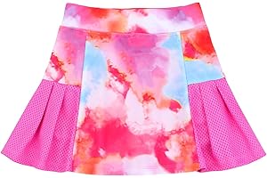 JESKIDS Girls' Tennis Golf Skirts with Shorts Pickleball Athletic Pleated Skort 6~13T