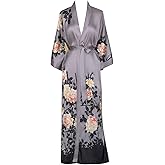 KIM+ONO Luxury Kimono Robe for Women | Long Floral Robe | Original Design | Removable Waist Tie Closure