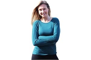 Roman Trail Outfitters Women's 100% Merino Wool Long Sleeve Shirt - Moisture Wicking - Ultralight and Soft - Odor Base Layer